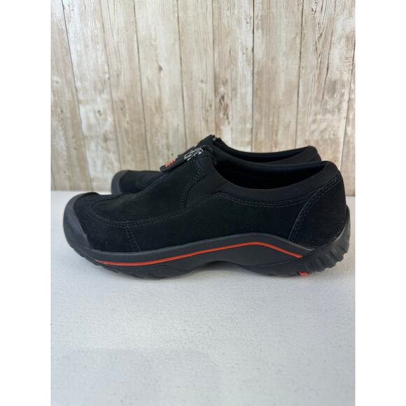 Lands' End Hiking Sneaker Womens Sz 4M‎ Black Suede Zip Up All-weather 322424 - Picture 3 of 9